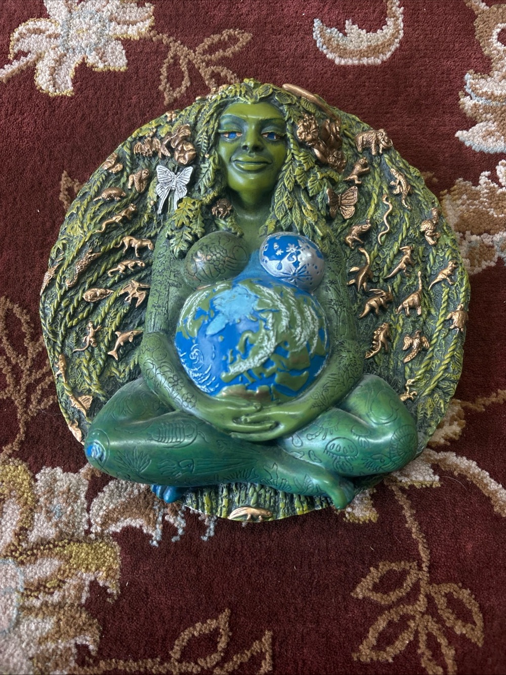 Signed Oberon 2005 Gaia Mother Earth Sculpture Fantasy
